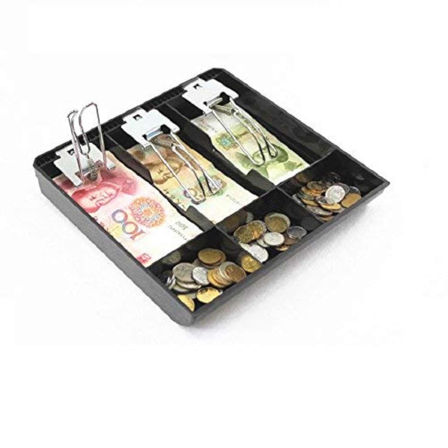 Casella del registratore di cassa Nuovo negozio Classificare Moneta per cassiere Cassetto cassetto porta contanti (3 scomparti)