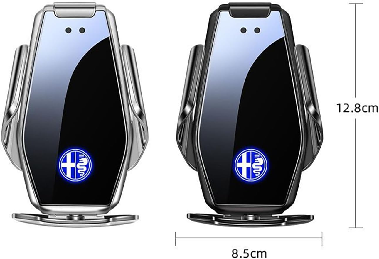 車載スマホホルダー 車用携帯電話スタンド充電機能付き 無線充電 アルファ ロメオ ジュリア クーペ 2017 2018 2019 2