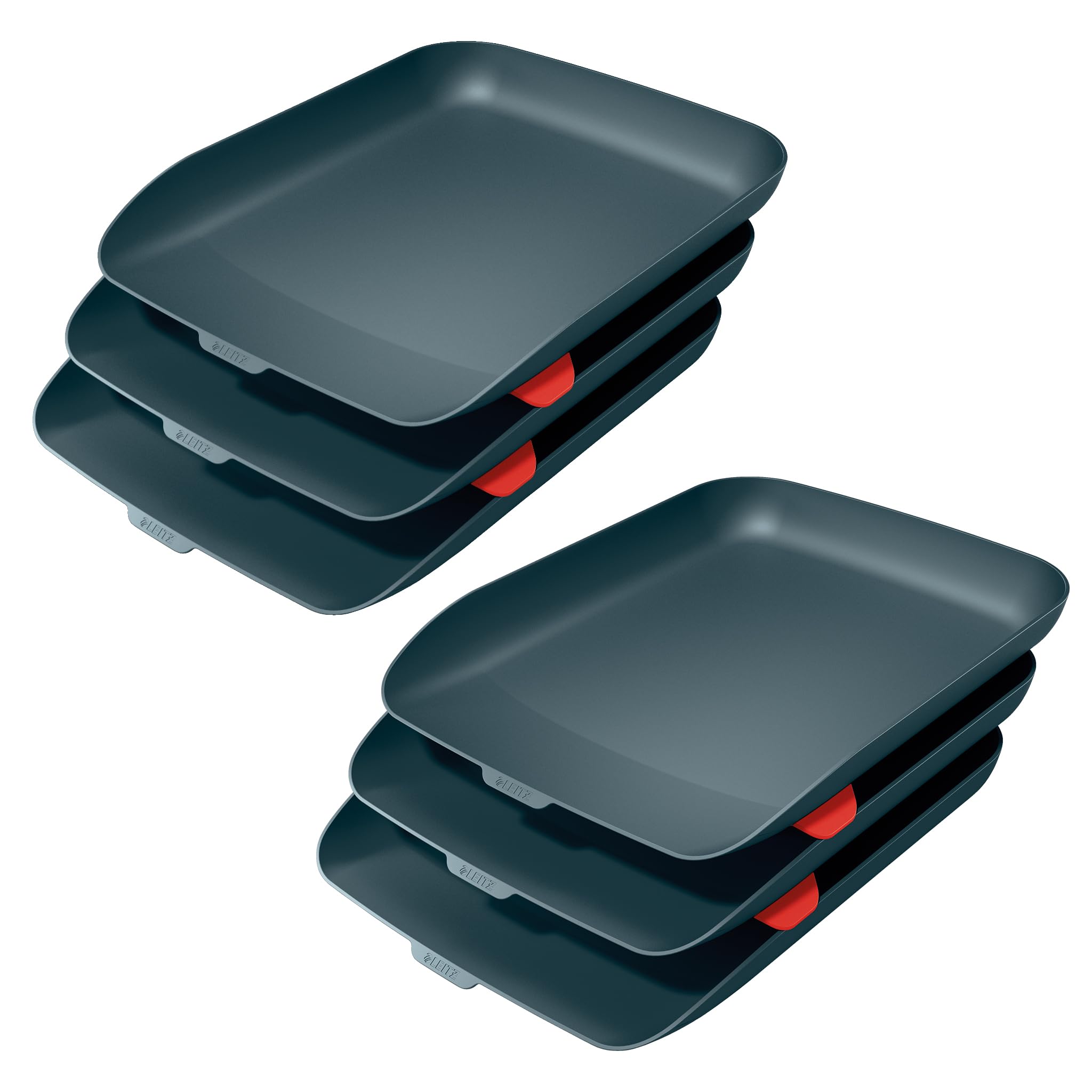 Leitz Cosy Series A4 Letter Tray, Pack of 6, Velvet Grey, 53580089