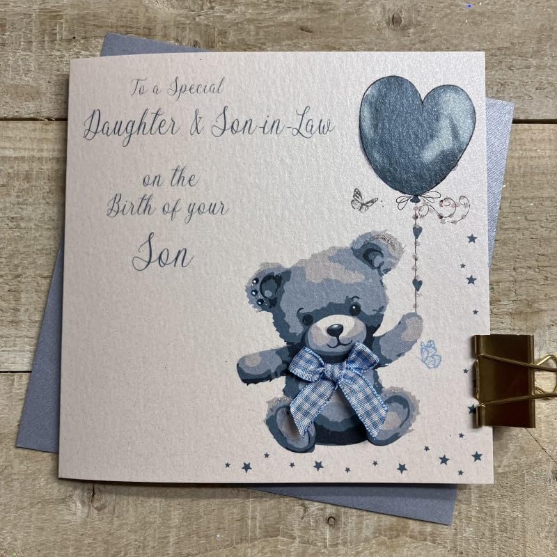 NEW BABY CARD - DAUGHTER & SON-IN-LAW on the birth of your Son
