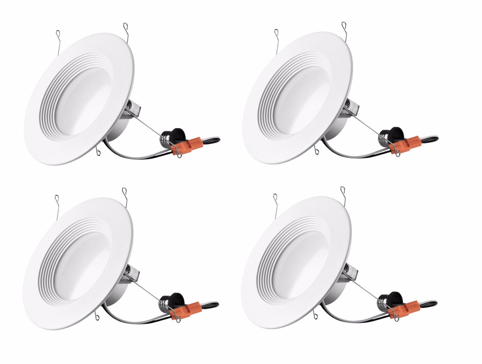 RN61550RF-4PK led-Household-Light-Bulbs 6" RETROFIT, 5000K, 96°, CRI90, ETL, 15W, 75W Equivalent, 50000HRS, LM1000, DIMMABLE, 5 Years Warranty, Input Voltage 120V 4 Pack