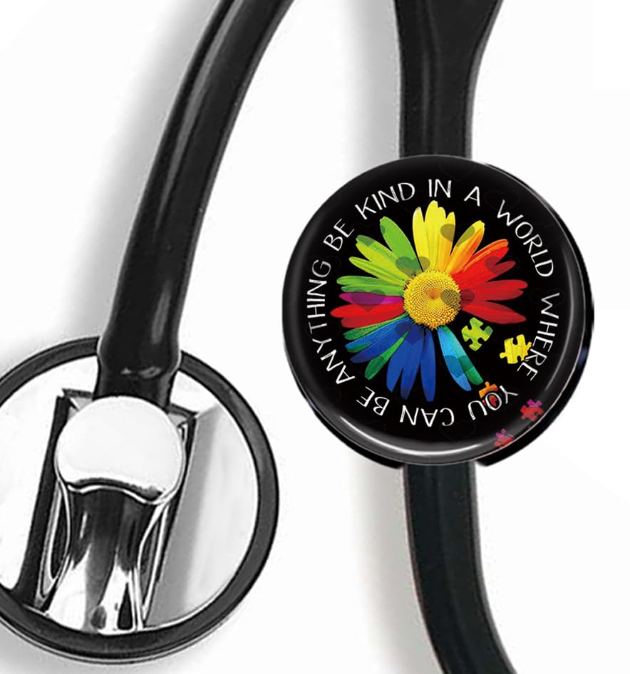 Different Sunflowers Stethoscope Tag Personalized,Nurse Doctor Stethoscope ID Tag Customized, Medical Stethoscope Name Tag