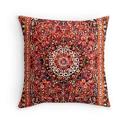 Antique Floral Persian Rug Pattern Throw Pillow Christmas Soft Throw