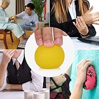 Vista 5 de Paquete de 3 bolas para aliviar el estrés. Pelotas de ejercicio de mano. Pelotas de terapia de mano. Bolas de agarre de mano, kits de bolas