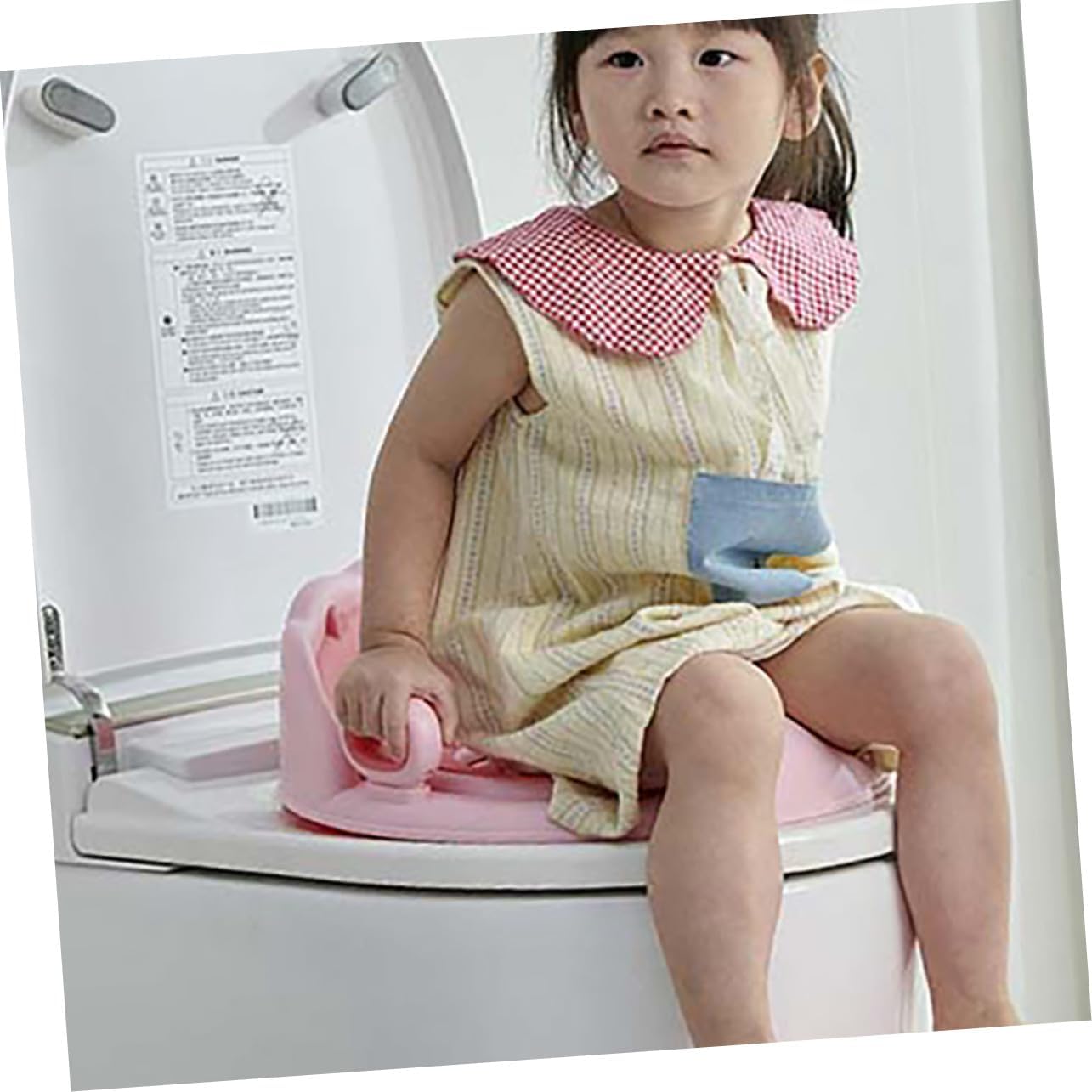 BESPORTBLE Portable Potty Seat with Soft Tpe Cushion Non-slip Base Removable Ladder for Safe Toilet Training Comfortable and Boys Toilet Trainer Bathroom Accessory