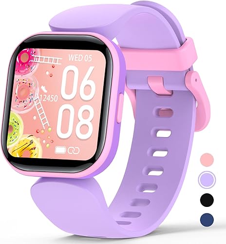 Reloj inteligente para niños y niñas, IP68 impermeable, reloj rastreador de actividad física, monitor de sueño de frecuencia cardíaca, 8 modos
