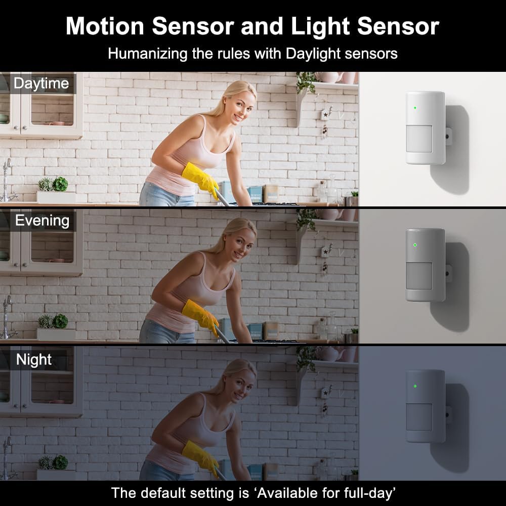 2 Sensor de movimiento de toma de sensores, sensor de movimiento infrarrojo, toma de detector de paso de radio, activación automática de luces y dispositivos interiores/exteriores