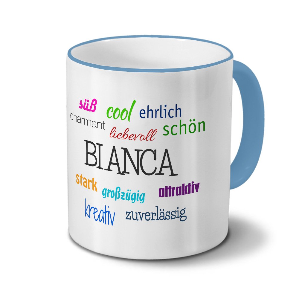 Personalisiert: 'Leg Dich Nicht Mit Bianca An' Tasse – Kaffeebecher 325 Ml | Blaue Henkel, Spülmaschinenfest