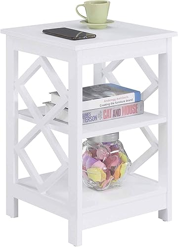 Miniatura 14 de Convenience Concepts Mesa auxiliar de diamante, gris Gris,Negro -,Blanco