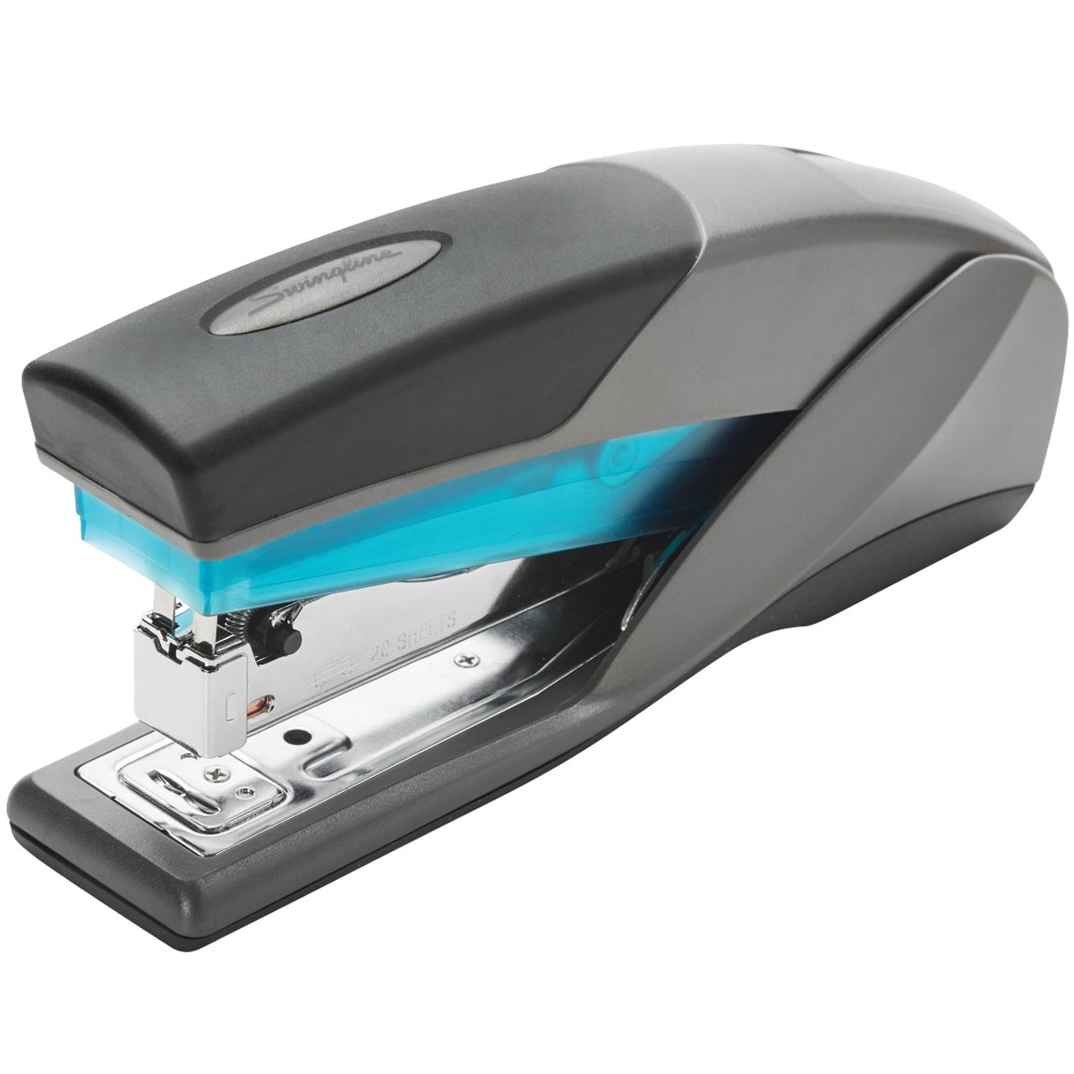 Agrafeuse anti-blocage Swingline LightTouch bleue pour bureau - 2