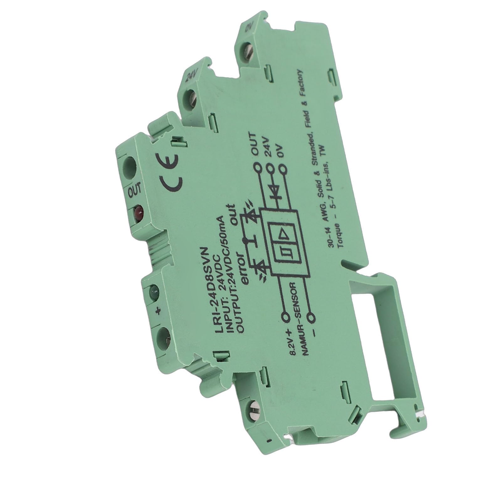 Módulo de relé de Estado Sólido, Bloque de Terminales Ultrafino, | Contactos de Aleación AgCdO, Conmutación de 50mA a 1kHz, Indicador LED de Fallo, Compatible con Sensor NAMUR, Ancho de 6.2