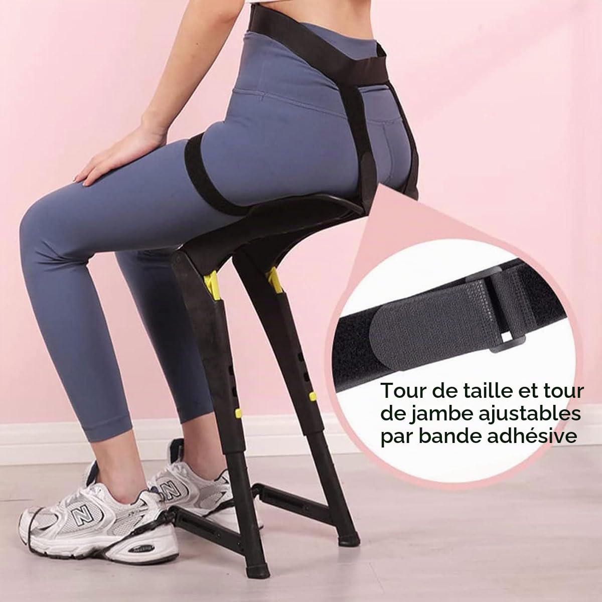 Siège Exosquelette Portable, Rehausseur Portable Réglable en Hauteur À 3 Vitesses, Support De Machines Multifonctionnel, Max 100kg/220lb, Chaise Exosquelette Pliable pour L'extérieur, La Pêche