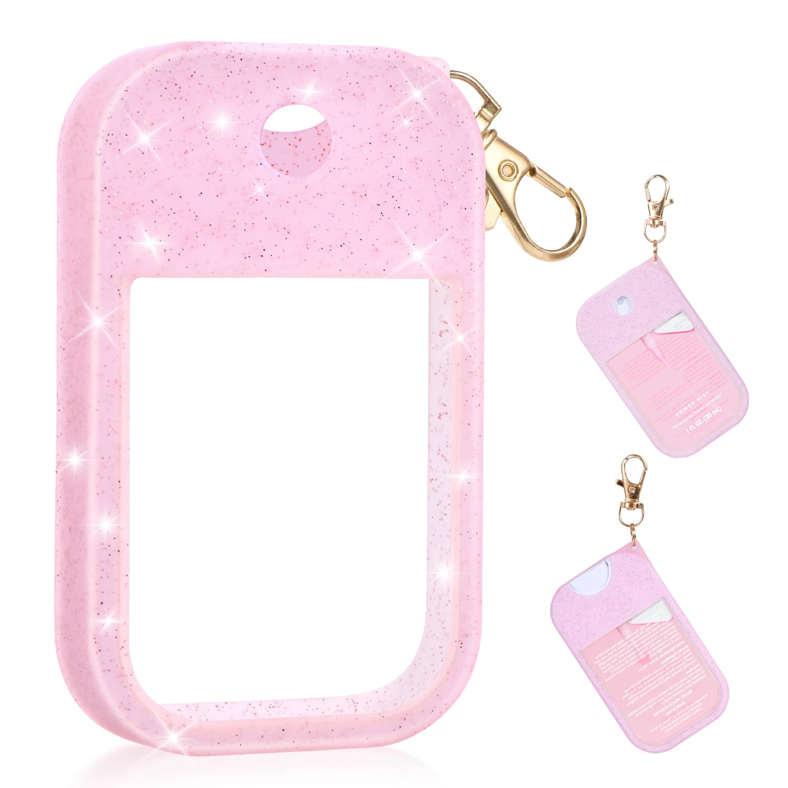 Giramika Silicone Case Compatible with Touchland Hand Sanitizer Spray, Protective Case for Spray 1FL. OZ., Sparkling Pink