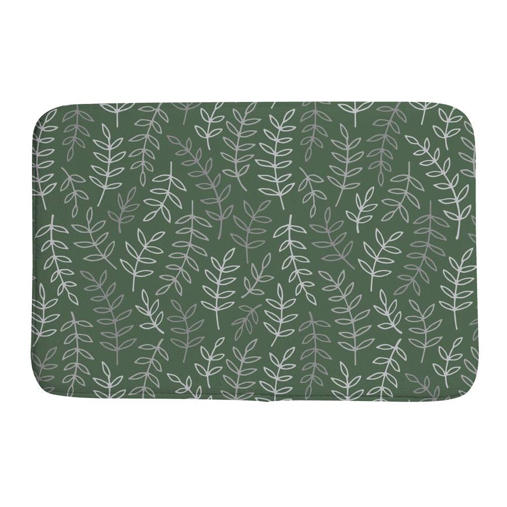 Tapis de bain en velours corail gris argenté à mémoire de forme CHEHONG