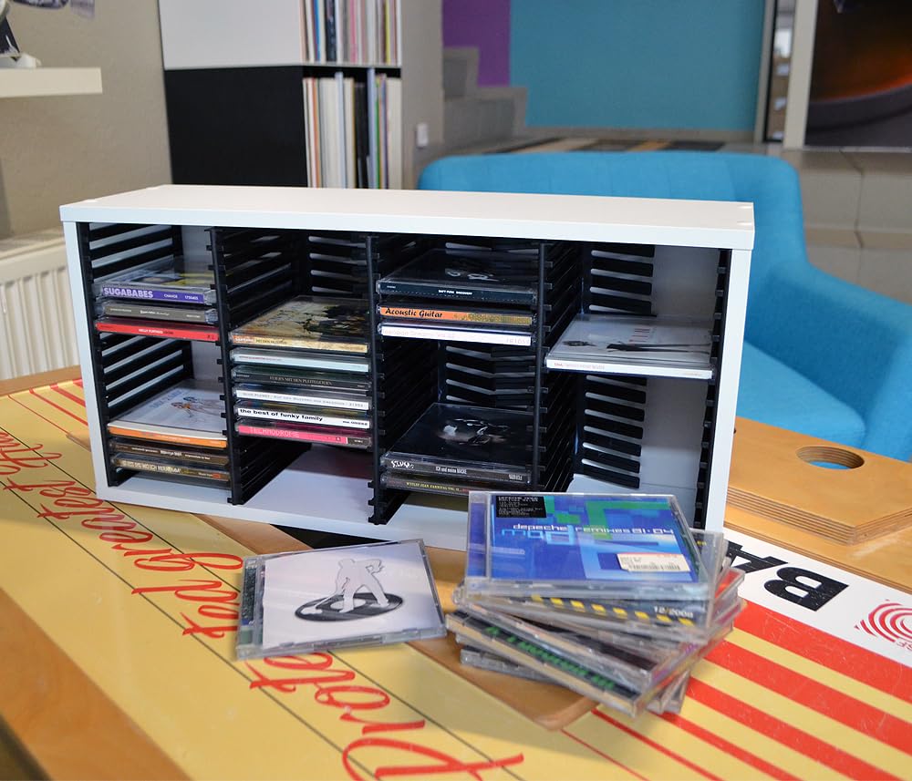 Protected CD Aufbewahrungsregal weiß 2. Wahl