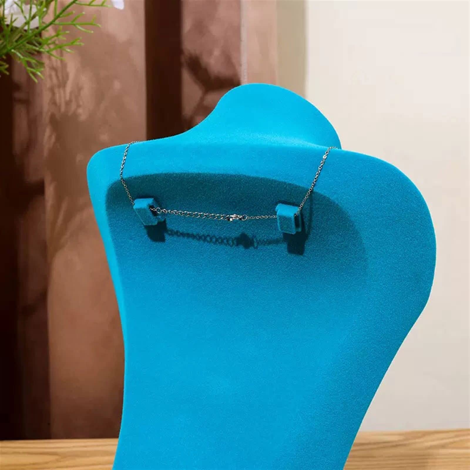 Displaystandaard voor Sieraden Sieraden Display Stand - Blue Velvet Tall Mannequin Ketting Ketting Sieraden Buste Display Houder Stand Ketting Hanger Houder Buste Stand voor Kettingen Armband Oorbelle