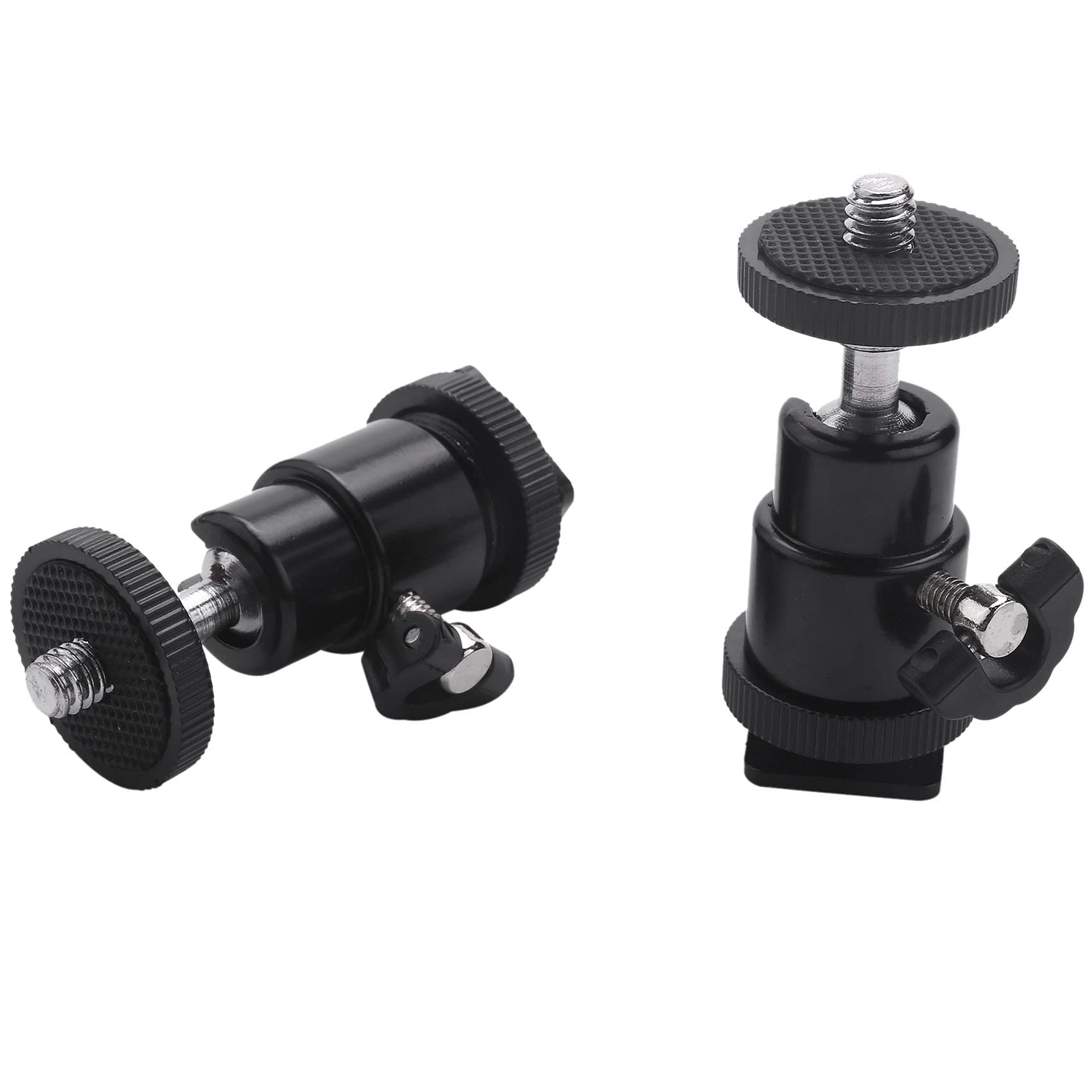 SVRITE Mini Rotule[Paquet De 2] avec Adaptateur Port Connexion Rotule ¨¤ 360 Degr¨¦s 1/4 Pouce -Rotule L¨¦g¨¨re Et Pivotante pour Cam¨¦ra DSLR,Cam¨¦Scope,Flash,Support Lampe