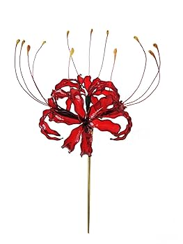 りりんです♪赤い彼岸花です♪ディップフラワー(アメリカンフラワー) りりんです♪赤い彼岸花です♪ディップフラワー(アメリカン