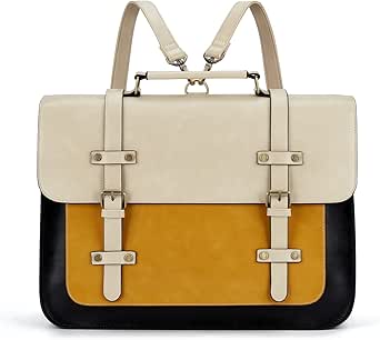 ECOSUSI Laptop Bag for Women 15.6 inch Briefcase Backpack Work Tote Bag PU Leather Messenger Computer Handbag