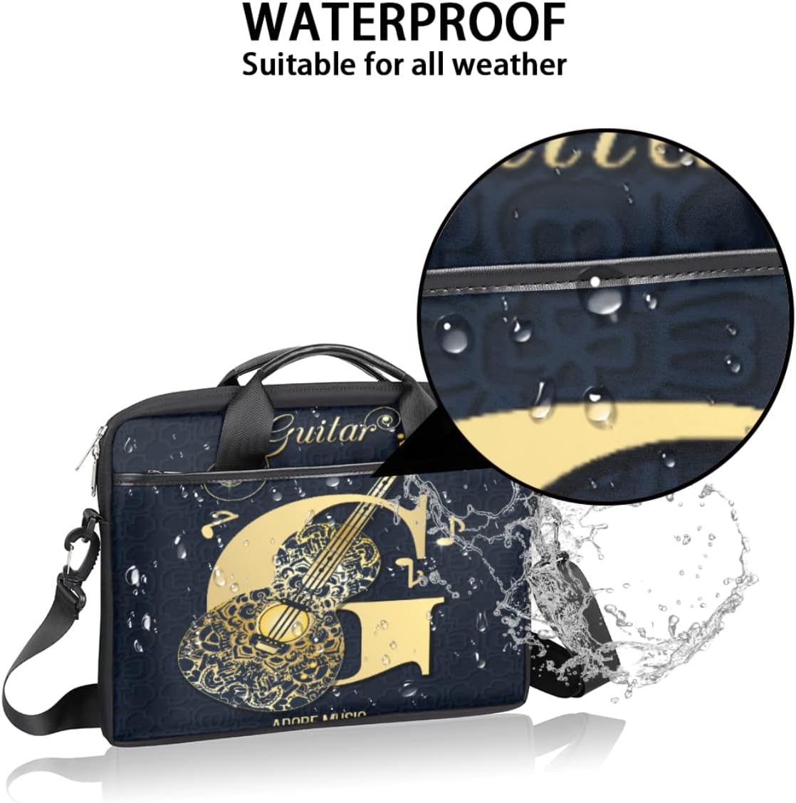 Old Boards Anchors Rudder Laptop Shoulder Messenger Bag Waterproof Laptop Briefcase Handle Padded Strap