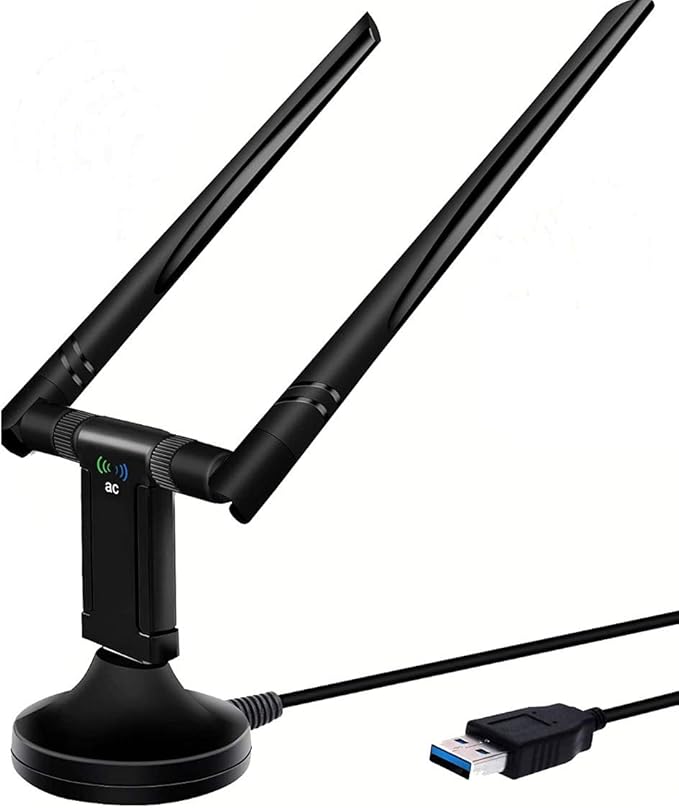 Adattatore WiFi 1200 Mbps Dual Band USB WiFi 58G867Mbps2 4G300Mbps con supporto USB 3 0 cavo di prolunga a doppio e alto guadagno 5 dBi Antenne per PC e laptop Windows 1087XP M acOS Adattatore WiFi 1200 Mbps Dual Band USB WiFi 58G867Mbps2 4G300Mbps con supporto USB 3 0 cavo di prolunga a doppio e alto guadagno 5 dBi Antenne per PC e laptop Windows 1087XP M acOS