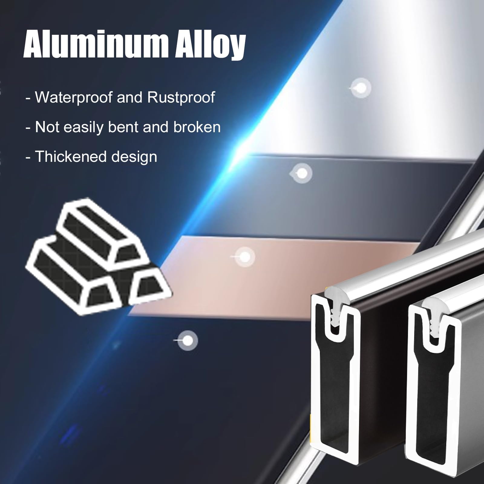 Kleiderstange Schrank Schwarz Schrankstangen zum Aufhängen Von Kleidung, Rechteckig Garderobenstangen mit Stummschaltung, Rutschfeste Leiste, Aluminium Abnehmbarer Kleiderbügelhalter ( Color : L shape