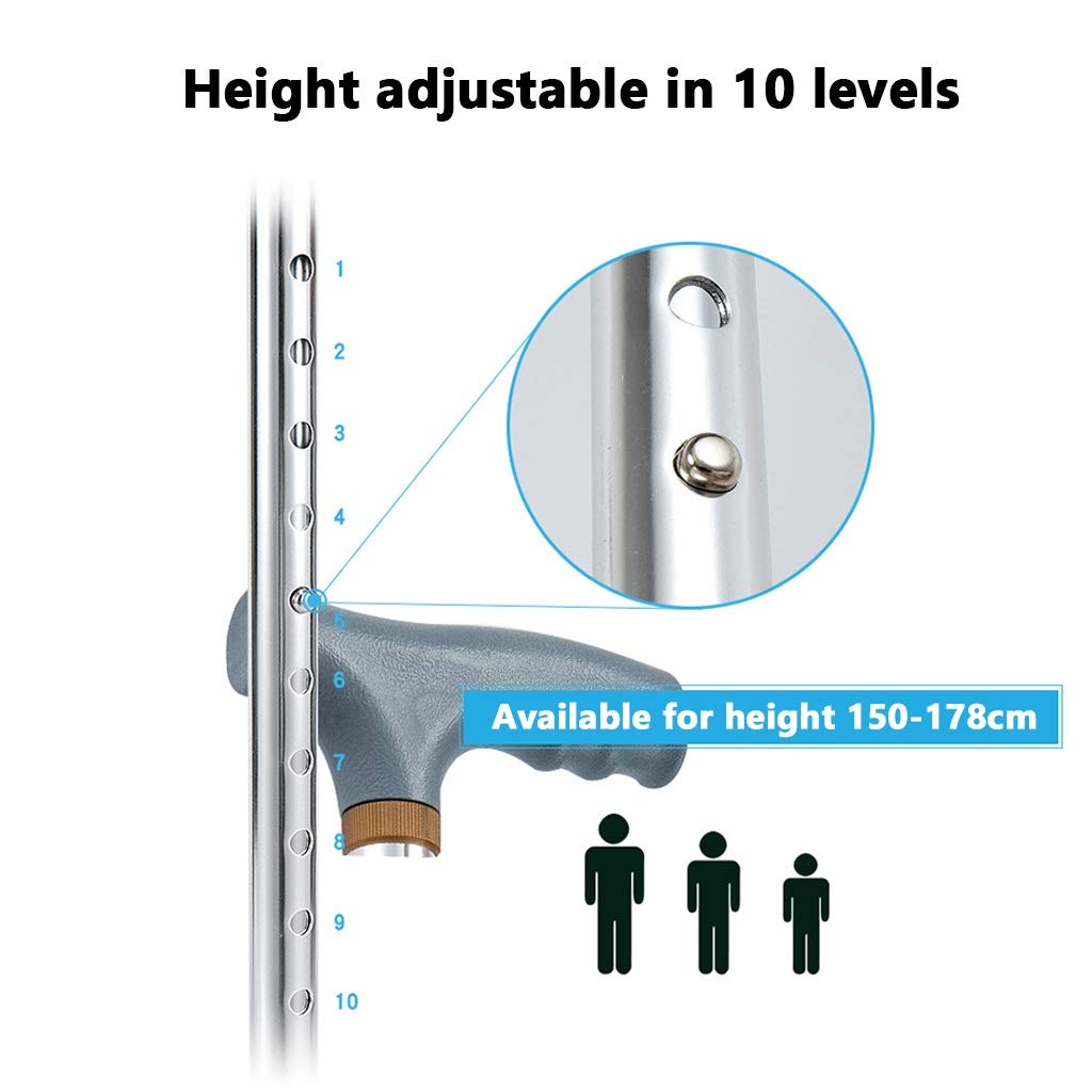 YXCKG Bastón para Caminar para Hombres Y Mujeres, Bastón De Paseo De Altura Ajustable 66-89 Cm, Ligero Bastón, Adecuado para Ancianos, Padres, Pacientes Ortopédicos.