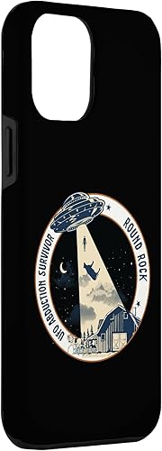 Miniatura 3 de iPhone 14 Pro Max ROUND-ROCK UFO Alien Abduction Survivor Cow Tractor Beam Case