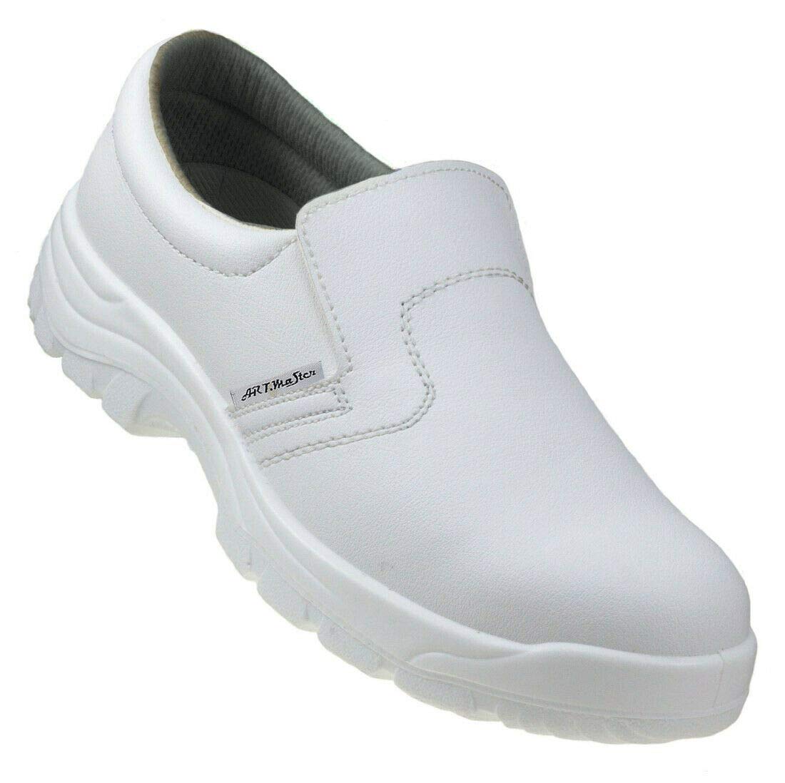 ArtMas Obuwie ochronne, białe, buty kuchenne, buty robocze S2 (BPWhite-W)