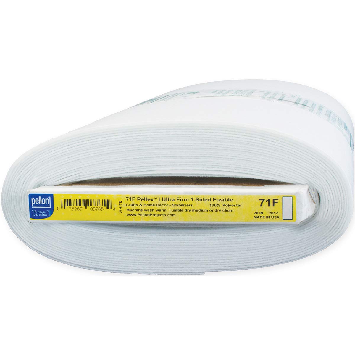 Pellon Peltex 1-Sided Fusible Interfacing-White 20inX10yd FOB: MI