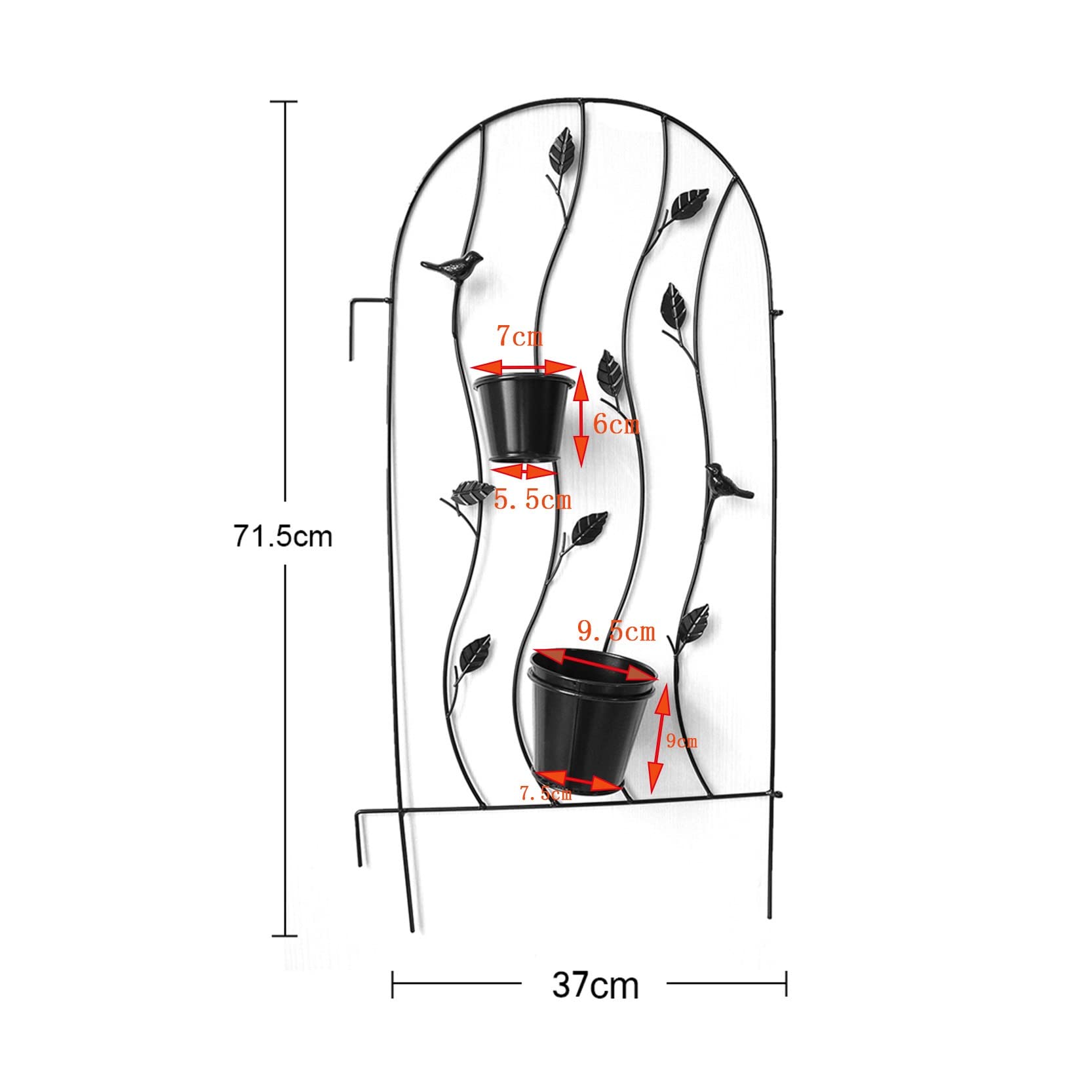 ZYFA Beetzaun Beetbegrenzung aus Metall Rankhilfe Gartenzaun Rankgitter Garten Gartenstecker Gartenpfähle Rasenkanten Gartenzäune Pflanzenstützen für Gartendeko,Deko Für Kletterpflanzen,Dekozaun