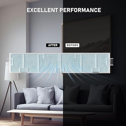 Miniatura 4 de MAC-408FT-E - Filtro de repuesto compatible con aire acondicionado Mitsubishi MAC-408FT-E, filtro para una óptima filtración de aire, paquete de 4