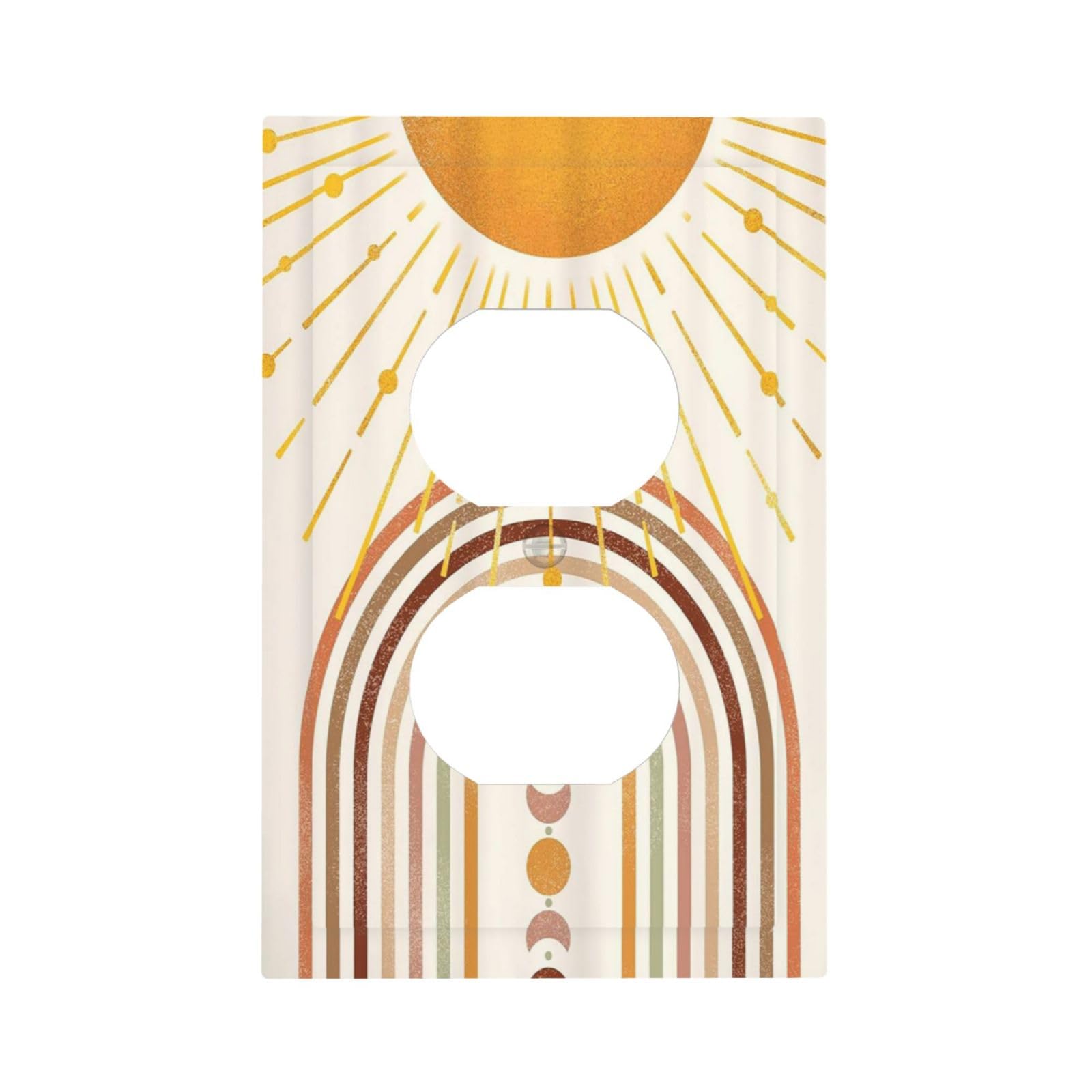 Abstract Arch Moon Phase Minimalist Aesthetic Modern Colorful Artwork Single Duplex Wall Plate Covers Light Switch Cover 1 Gang Outlet Plate Decorative Switchplate Covers Electrical Faceplate-image-47