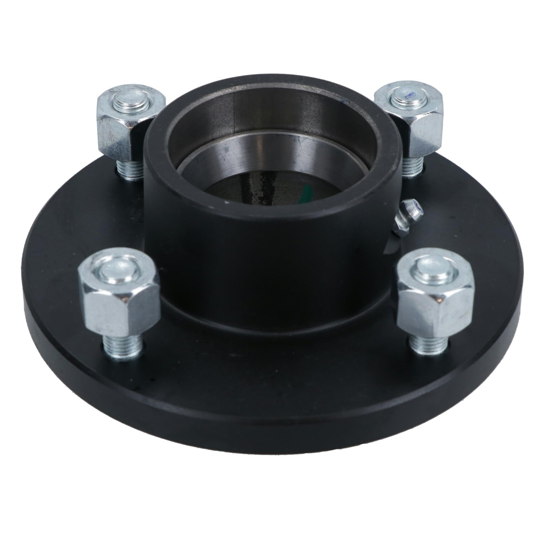 AB Tools Paire de moyeu de Roue en Fonte remorque 4" 1" PCD Roulement Conique 4 Stud avec Les écrous et Les