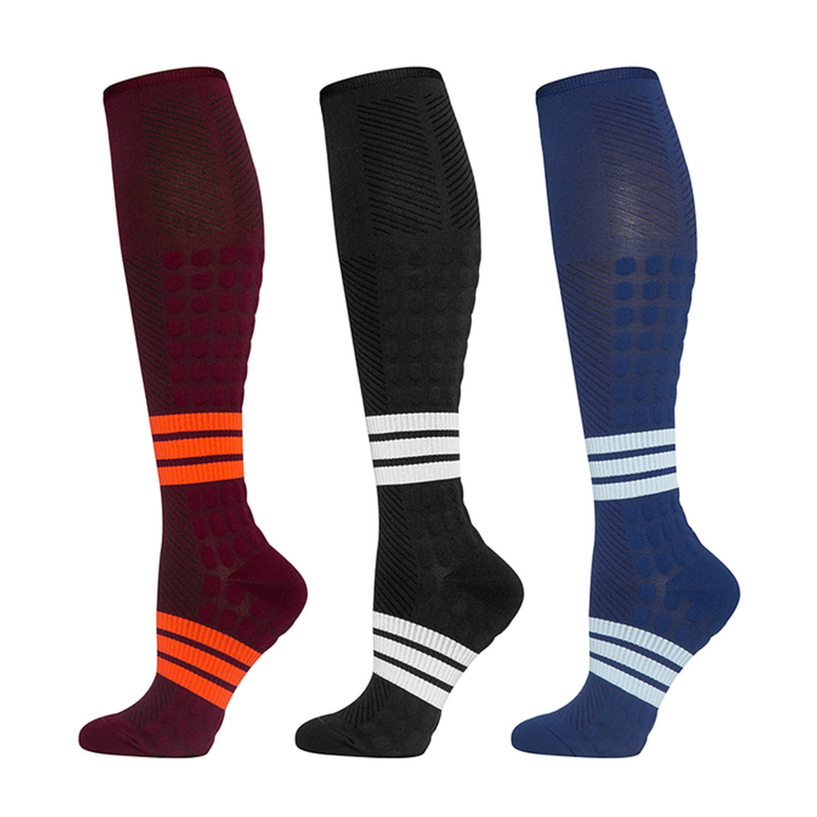 Calcetín Antideslizante Calcetines deportivos protectores de fitness profesionales engrosados de la pierna gradiente de la tecnología presurizada calcetines de compresión Calcetines De Punta(Size:EU39