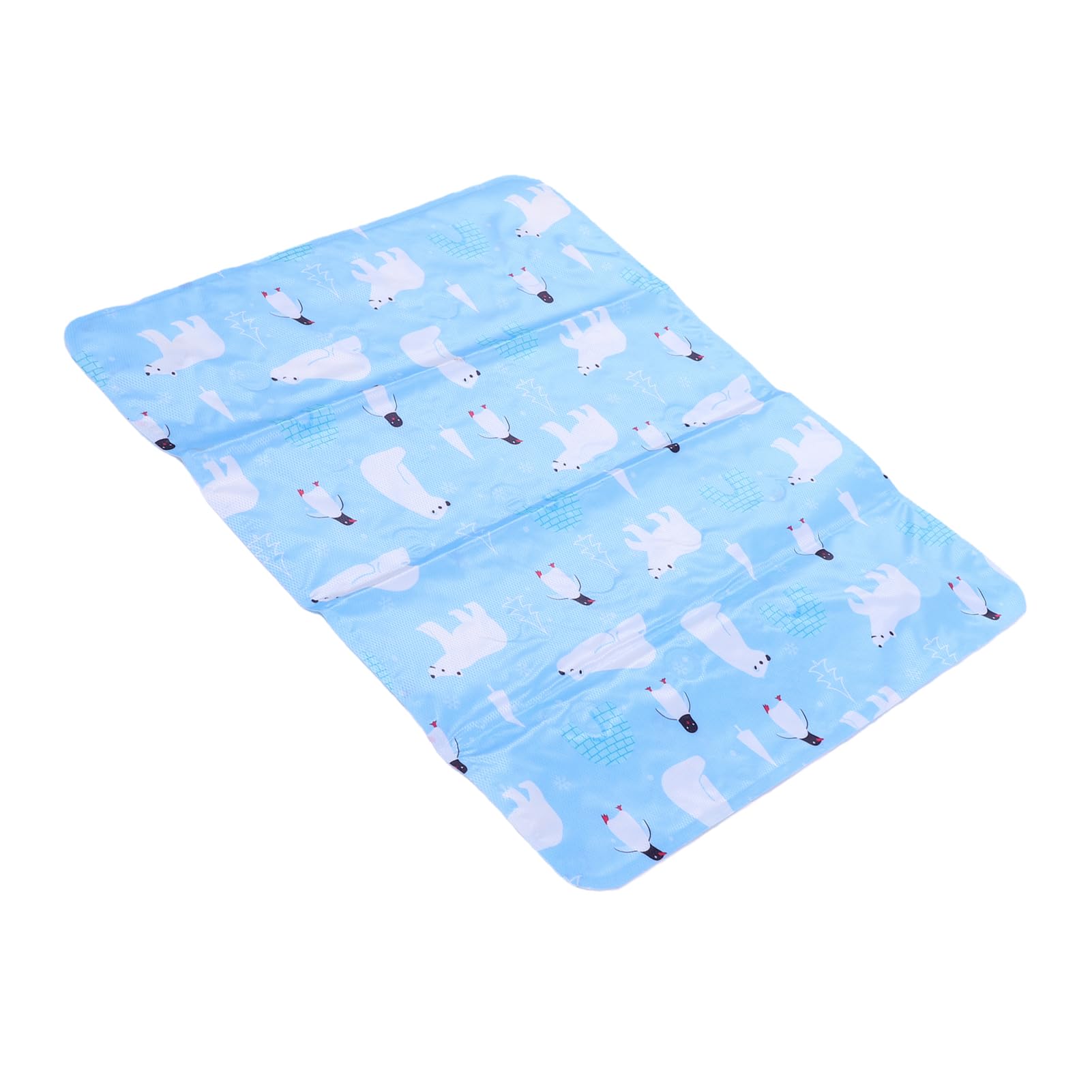 Tnfeeon Mata Chłodząca dla Zwierząt Pad 50x60cm Składana Tkanina Chłodząca Wielokrotnego Użytku Bez ż Brak Prądu Szczelność dla Psów Koty Wewnątrz Podróże na Zewnątrz