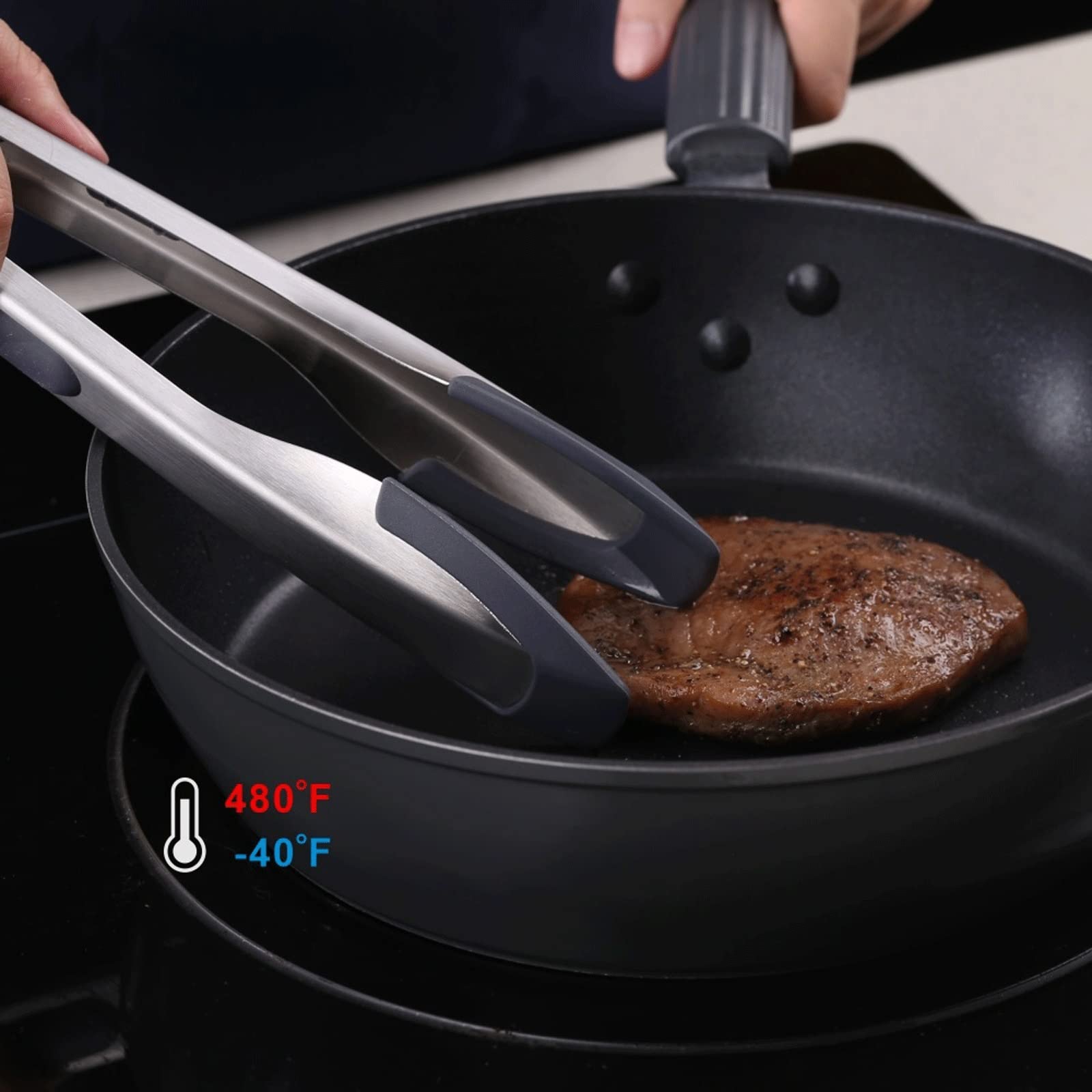 Pinces de Cuisine Pinces de Cuisine en Acier Inoxydable à Une Main