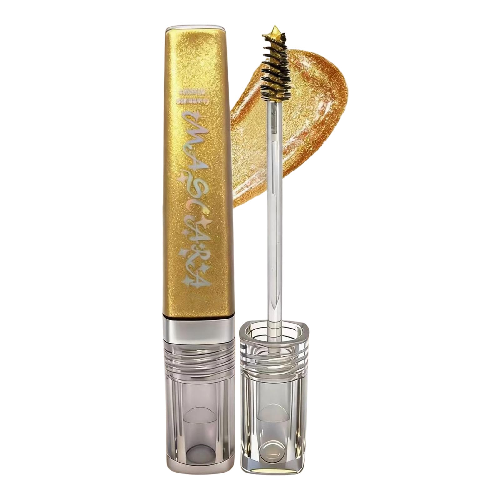 Sparkly Mascara, Volumizing Balm, 1 Piece, Glitter Eye Makeup, Shimmer Mascara Wand, No Smudge Formula, Ideal For Women Girls Night Out Wedding Concert