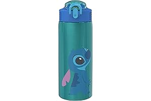 Zak Designs Disney Lilo and Stitch Water Bottle for Travel and At Home