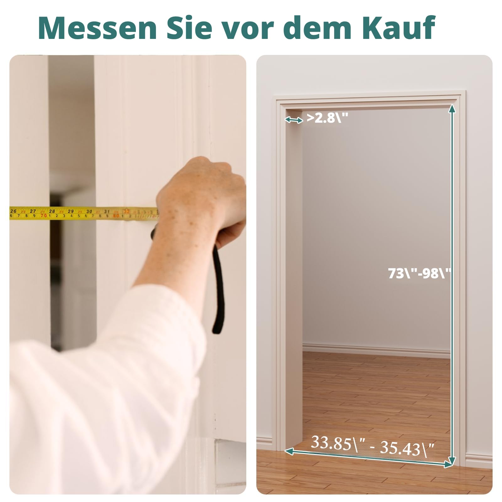 180,3 cm Extra Hohes Katzengitter Tür, 86-90 cm Breites Katzenschutzgitter, 3,4 cm Extra Schmaler Spalt, Automatisches Schließen, Kein Bohren, Doppelte Haustiertür für Türen, Küche