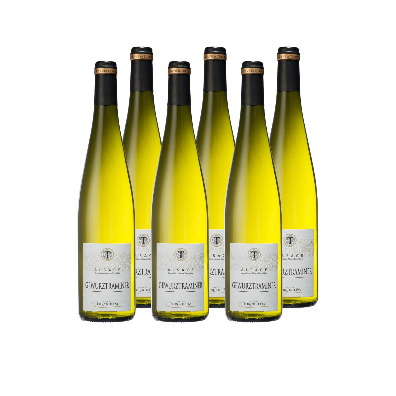 Cave de Turckheim - Gewurztraminer - AOP Alsace - Vin Blanc - Lot de 6 bouteilles x 75cl