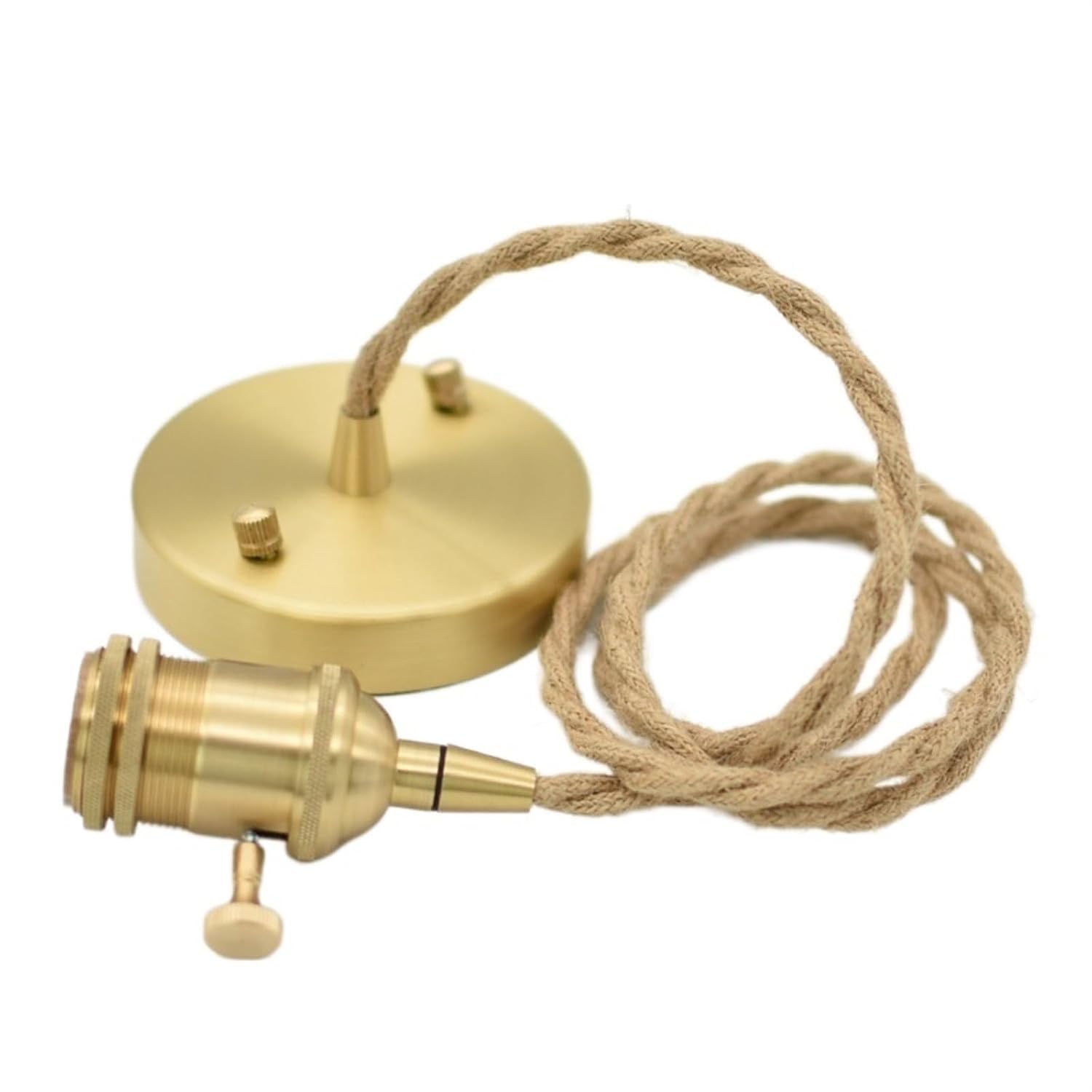 Cables flexibles, cable eléctrico trenzado for luz colgante, 2x0,75 mm | Cuerda de cáñamo de cobre cubierta de color amarillo en varias longitudes(20meter)