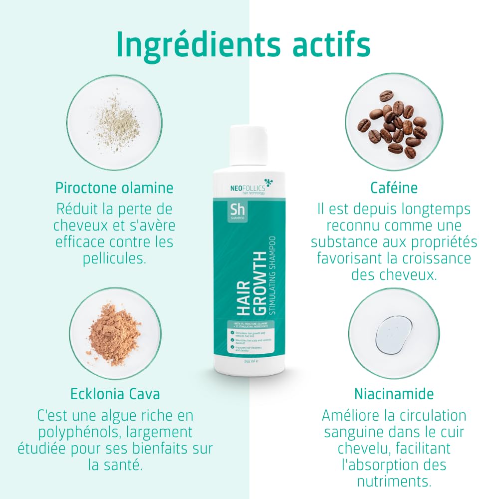 Neofollics Shampooing stimulant la croissance des cheveux