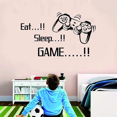 Miniatura 4 de ANFRJJI Decoración de pared para jugadores tamaño de efecto 22 x 13 pulgadas - Calcomanía de pared para videojuegos Decoración de pared de