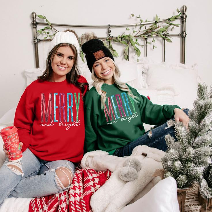Sequin Merry and Bright Sweatshirts - image 4