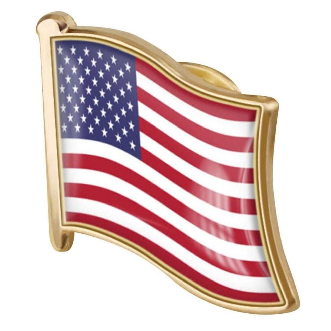 Ruluti 1pc American Flag Pin Badge Metal Lapel Pin Brooch Usa United States of Flag Lapel Pin Novelty Accessory
