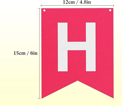 Miniatura 10 de Banner de feliz cumpleaños, guirnalda colorida de banderines de feliz cumpleaños, 2 pancartas de tela de fieltro, decoraciones de fiesta de feliz