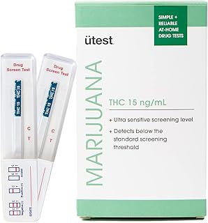 Instant THC Home Drug Test | 15 ng/mL Single Panel Cannabis Detection Tests | Highly Sensitive Marijuana Urine Test Kit | Testing Strip (2 Pack)