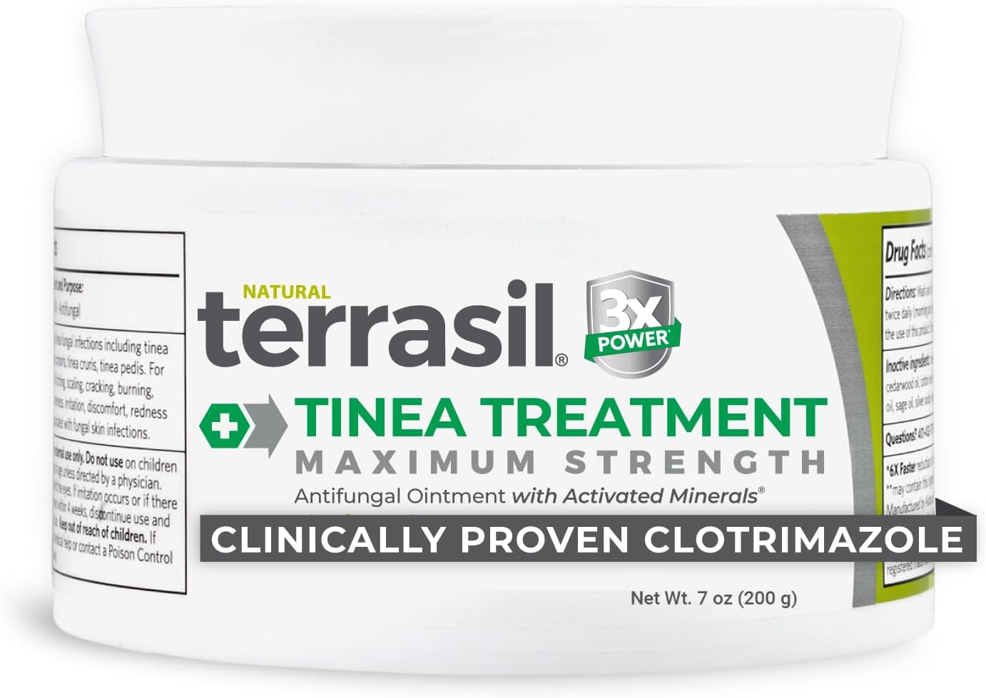 Terrasil Tinea Max 200gm Jar – 6X Faster Relief Natural Anti-Fungal Ointment for Tinea Versicolor, Corporis, Cruris and Pedis