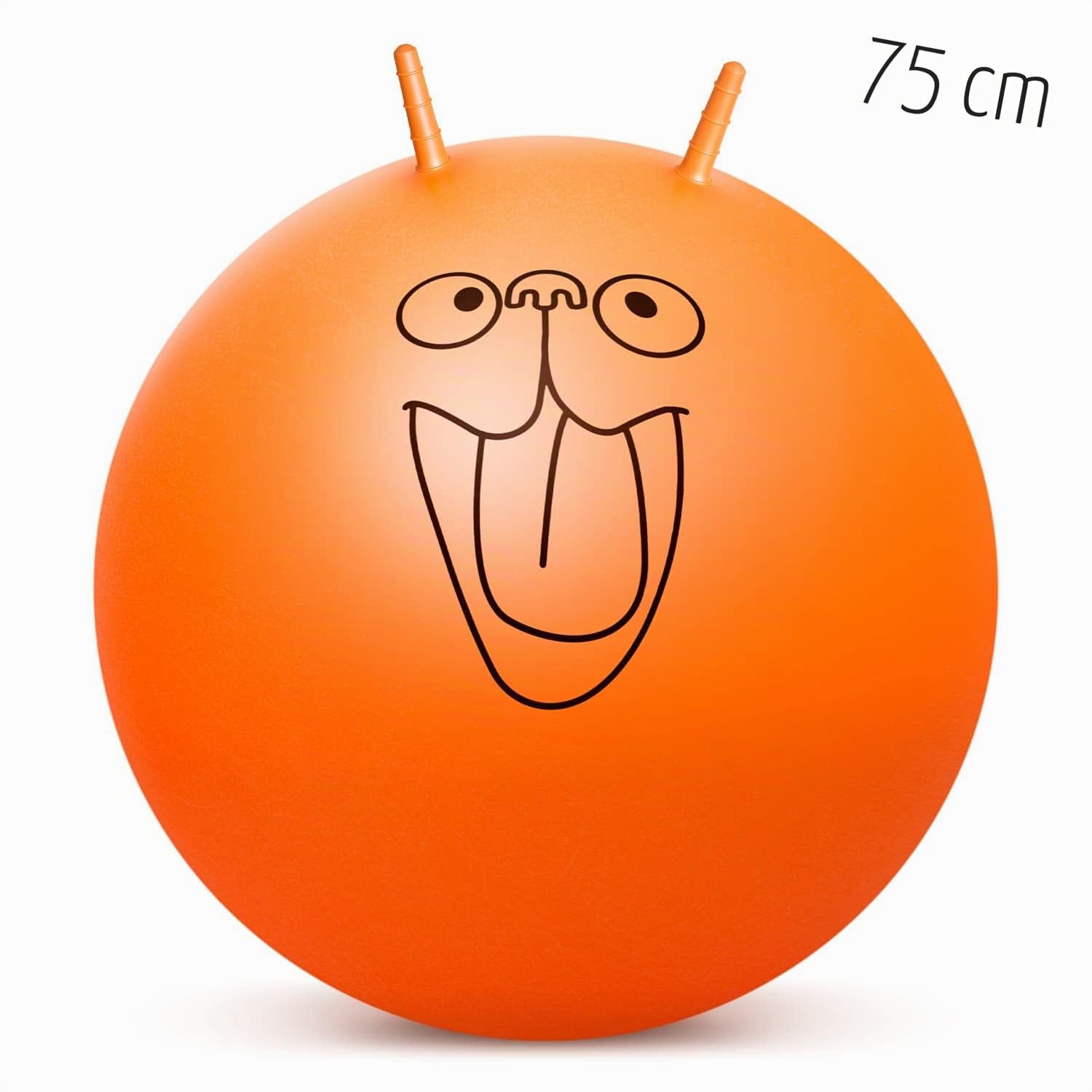 CKB Ltd Palla per Saltare Space Hooper Tramoggia Spaziale Gigante Gigante per Adulti – Gonfiabile Include Pompa a Pedale Fino a 100 kg, Extra Large 75 cm, Arancione